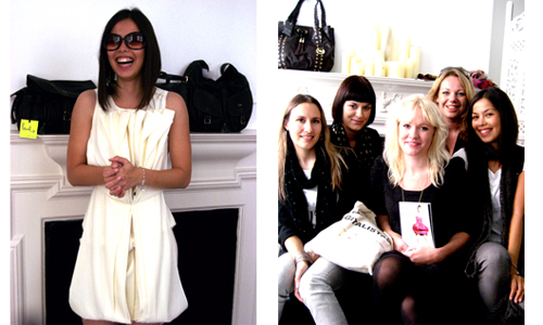 Left: Digitalista E. in her Victoria Beckham-mode, right: The Digitalistas and muze E. with Anette!